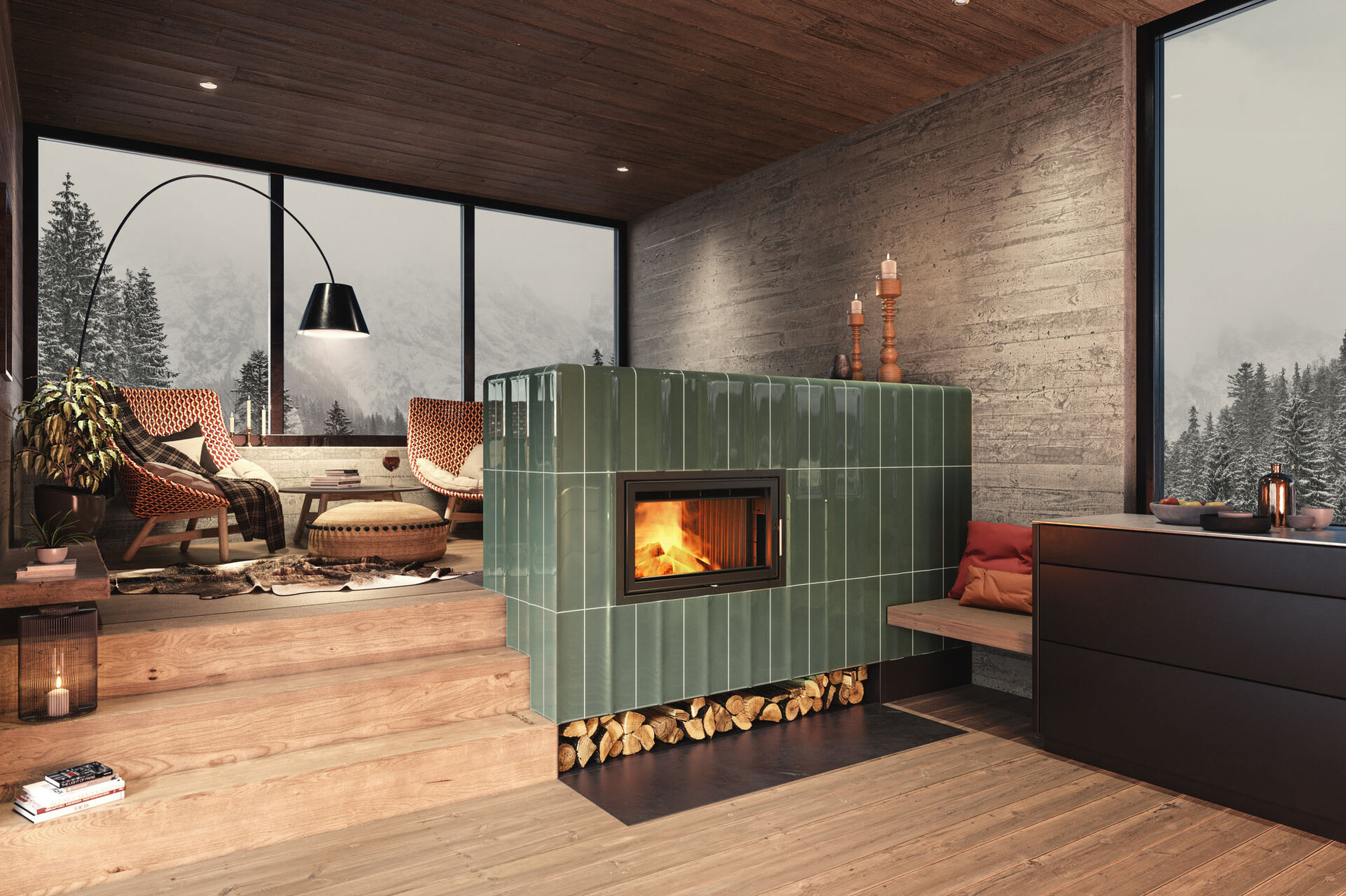 Holz für die Wärmegewinnung aus Kachelöfen steht ausreichend, schnell und planbar zur Verfügung.