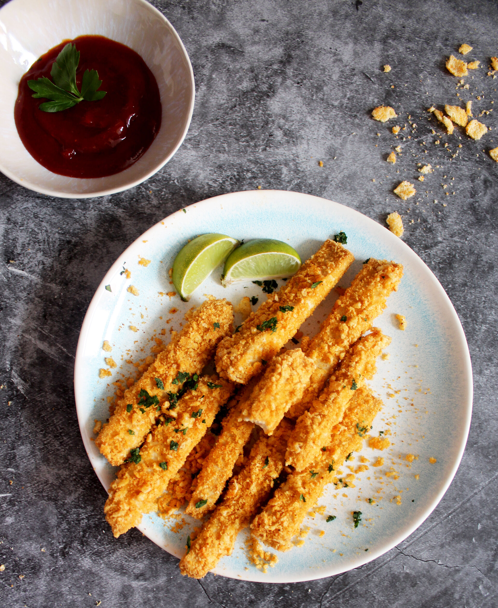 Machen jeden Gast glücklich: vegane Chipsnuggets zum Dippen und Knabbern