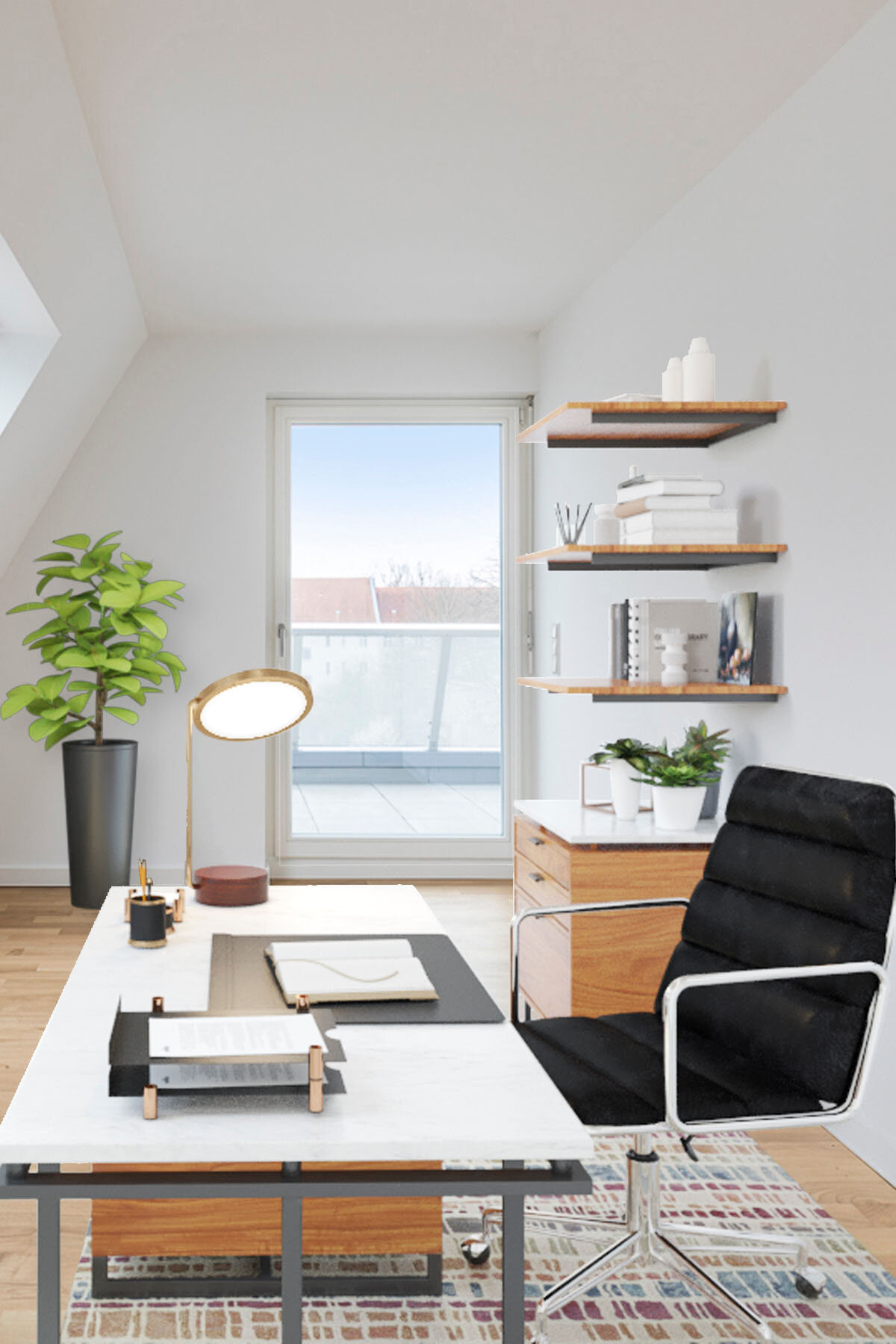 Ein Heimbüro zum Wohlfühlen: Die Gestaltung des Arbeitszimmers darf ganz dem eigenen Geschmack folgen